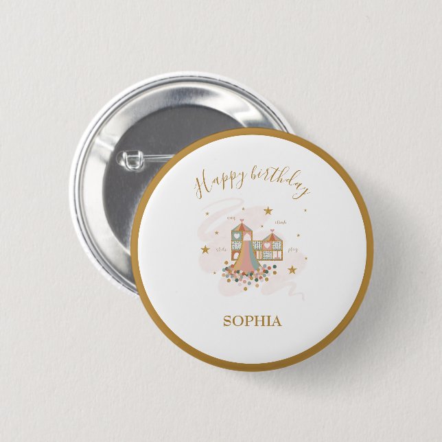 Playground Äventyr Party Knapp (Framsida & baksida)