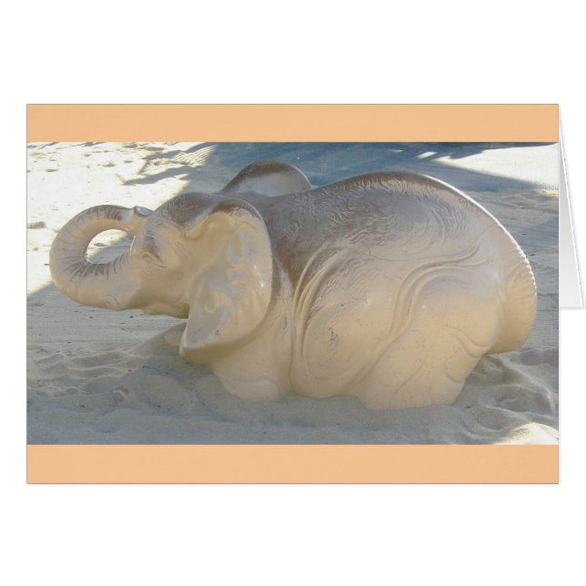 Playground Elephant Hälsningskort (Framsidan Horizontal)