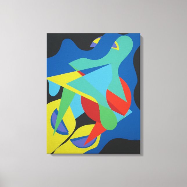 Playground of Colored Shapes Canvas Print (Framsida)