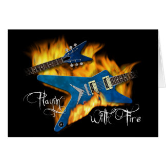 Playin med avfyrar gitarren hälsningskort