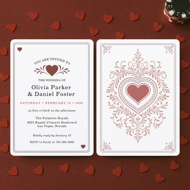 Playing Card Las Vegas Casino Wedding  Inbjudningar (Skapare uppladdad)