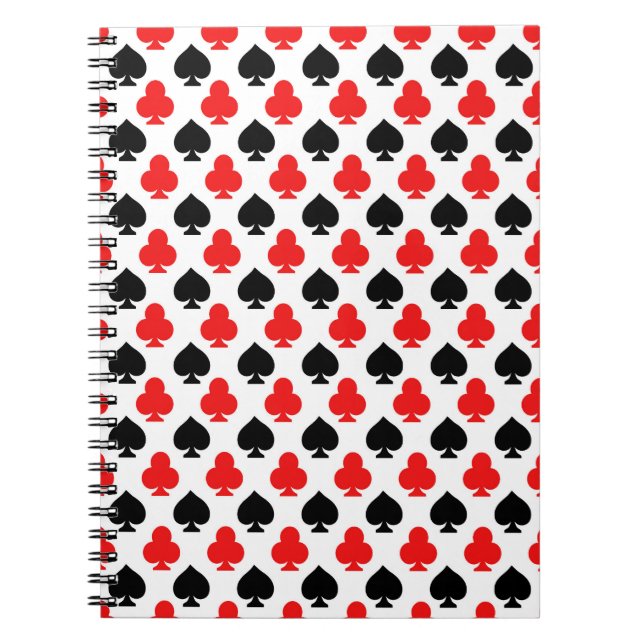 Playing Cards Clubs and Spades Notebook Journal Anteckningsbok (Framsidan)