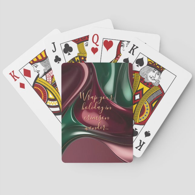 Playing cards in stylish abstract graphic casinokort (Baksidan)