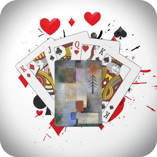PLAYING CARDS - "Small Fir" - Paul Klee Art Image Casinokort (Skapare uppladdad)