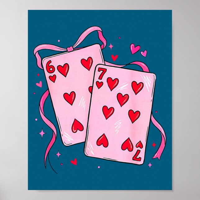 Playing Cards Valentine 6 7 Boys Girls Valentine S Poster (Framsidan)