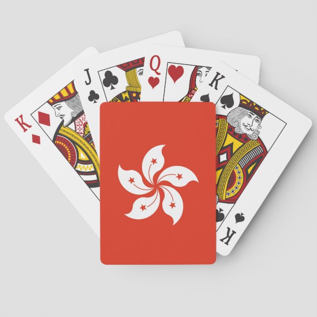 Playing Cards with flag of Hong Kong Casinokort (Baksidan)