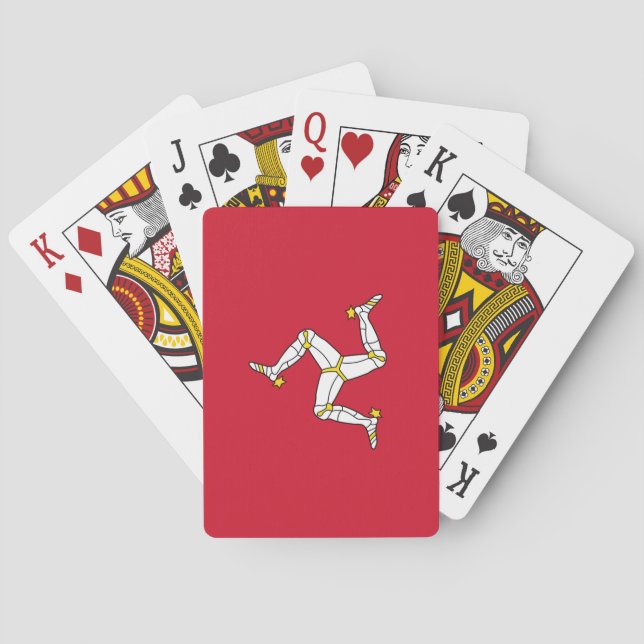 Playing Cards with flag of Isle of Man Casinokort (Baksidan)