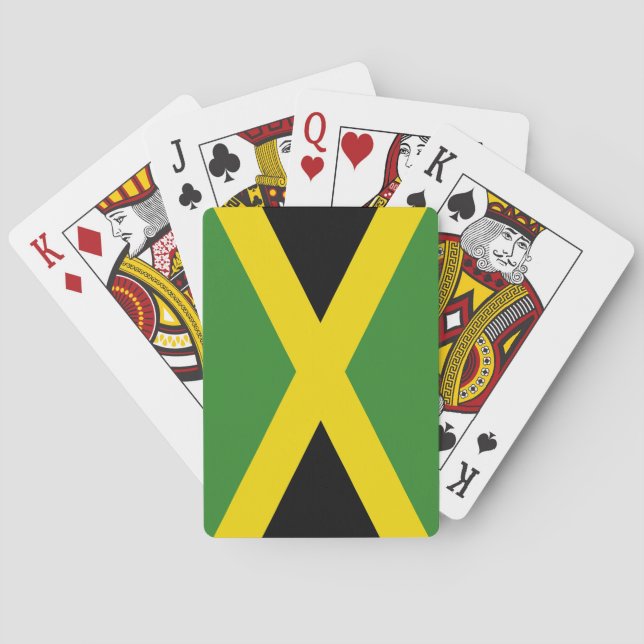 Playing Cards with flag of Jamaica Casinokort (Baksidan)