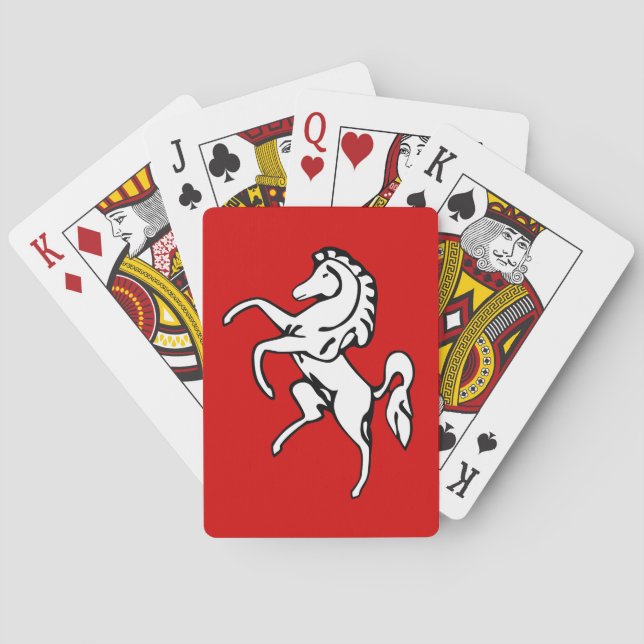 Playing Cards with flag of Kent County Casinokort (Baksidan)