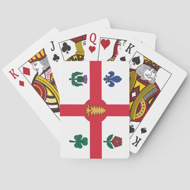 Playing Cards with flag of Montreal Casinokort (Baksidan)