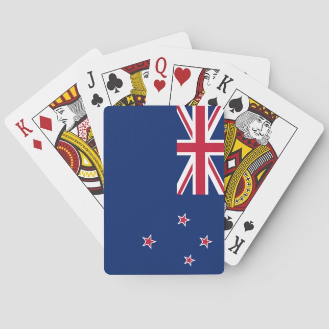 Playing Cards with flag of New Zealand Casinokort (Baksidan)