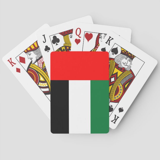 Playing Cards with flag of UAE Casinokort (Baksidan)