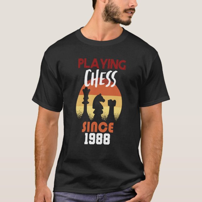 Playing chess since 1988 t shirt (Framsida)