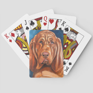 Playing poker cards with bloodhound casinokort