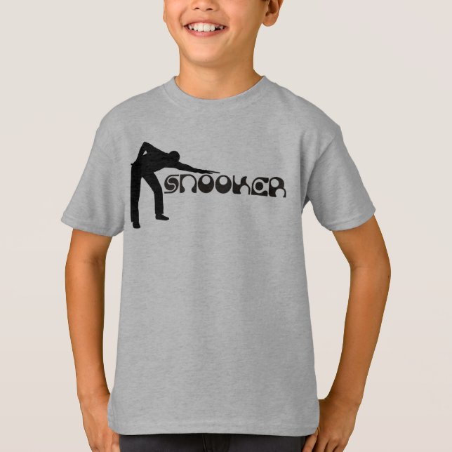 PLAYING SNOOKER modernt teckensnitt + dina idéer Tee Shirt (Framsida)