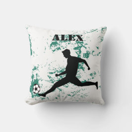 Playing soccer graphic black kudde