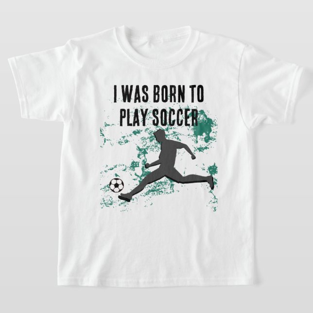 Playing soccer graphic black t shirt (Laydown)