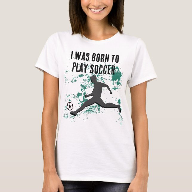 Playing soccer graphic black t shirt (Framsida)