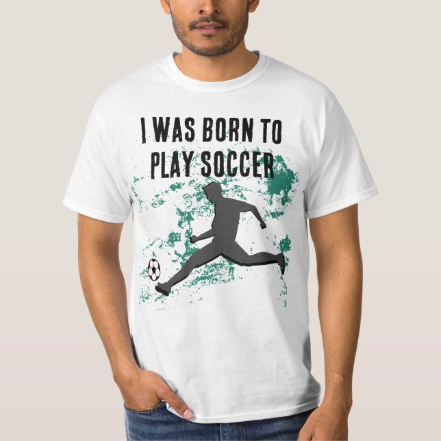 Playing soccer graphic black t shirt (Framsida)