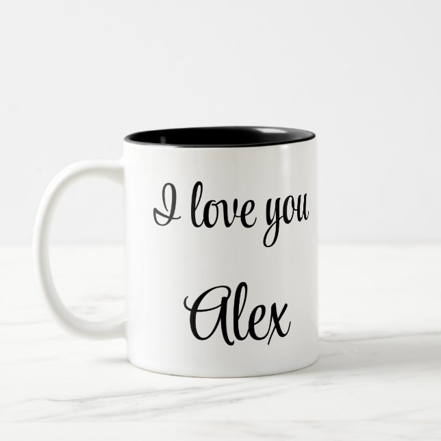 Playing soccer graphic black Två-Tonad mugg (Vänster)