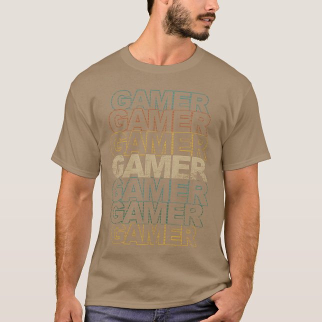 Playing Video Games Player Sports Gamer Gaming fam T Shirt (Framsida)