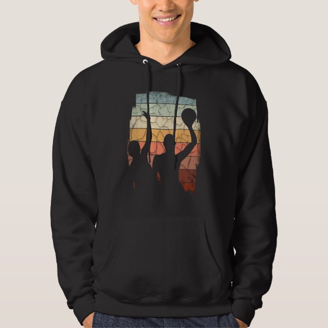 Playing Water Polo Waterpolo Player Hoodie (Framsida)