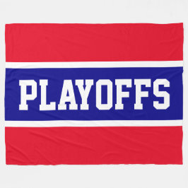PLAYOFF Bold, rödvit Royal Blue Rand Fleecefilt