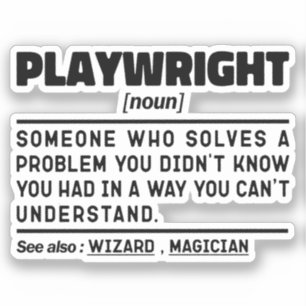 PlayRight Noun Funny Theater Writing Drama Älskare Klistermärken
