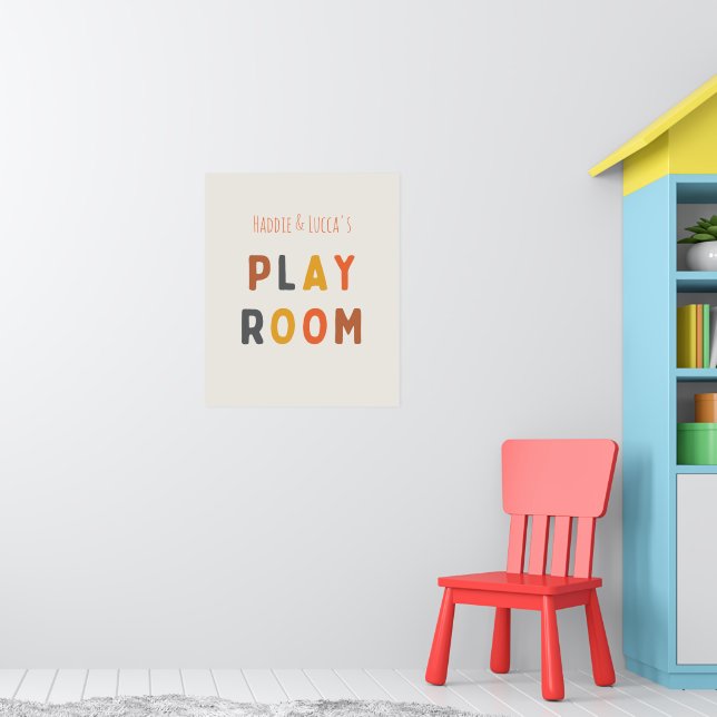 playroom Custom personalized Poster & Prints (Barnkammare 1)