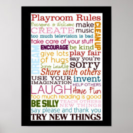 PLAYROOM REGLER POSTER