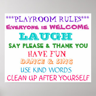 PLAYROOM RULES POSTER