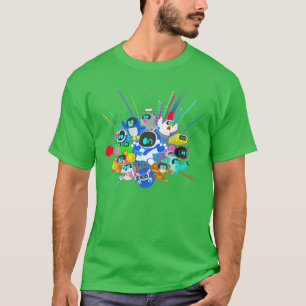 PlayStation Astrobot och Vänner Power Up Grupp Sh T Shirt