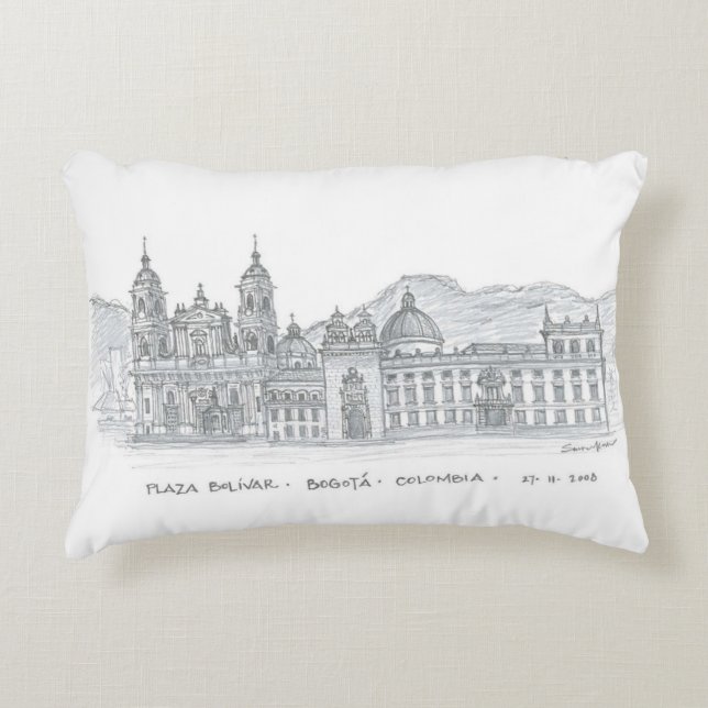 Plaza Bolívar, Bogotá, Colombia Prydnadskudde (Framsidan)
