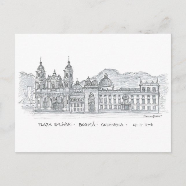 Plaza Bolívar, Bogotá, Colombia Vykort (Framsida)