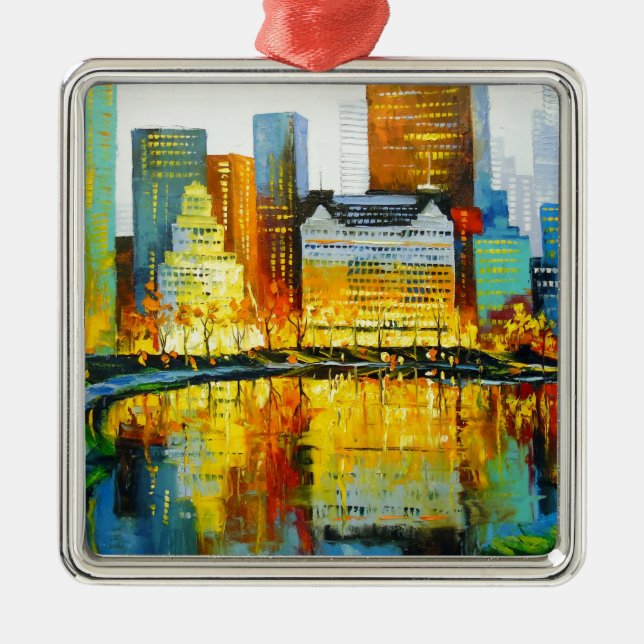 Plaza Central Park Hotel i New York Julgransprydnad Metall (Framsidan)