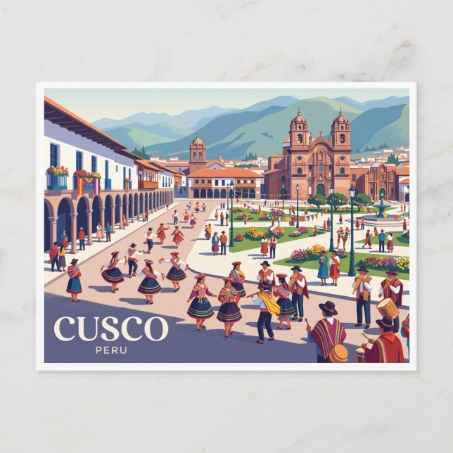 Plaza de Armas, Cusco Peru Vykort (Framsida)