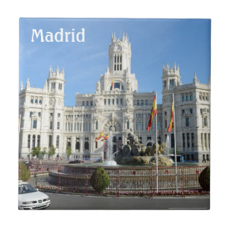 Plaza de Cibeles, Madrid belägger med tegel Kakelplatta