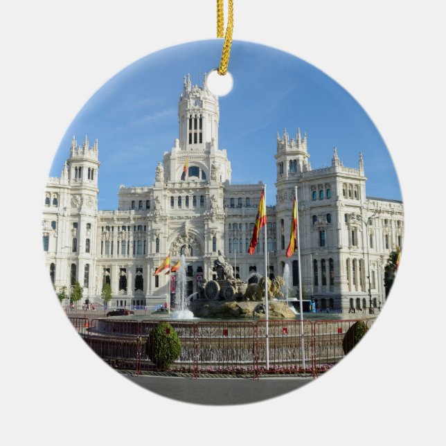 Plaza de Cibeles, Madrid prydnad Julgransprydnad Keramik (Framsidan)
