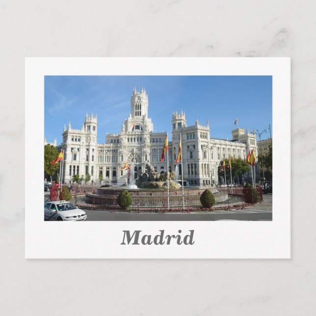 Plaza de Cibeles, Madridvykort Vykort (Framsida)