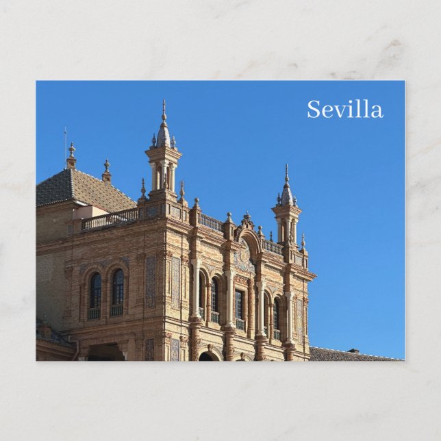 Plaza De Espana de Sevilla Postcard Vykort (Framsida)