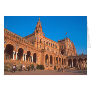 Plaza de Espana i Sevilla, Spanien. Hälsningskort