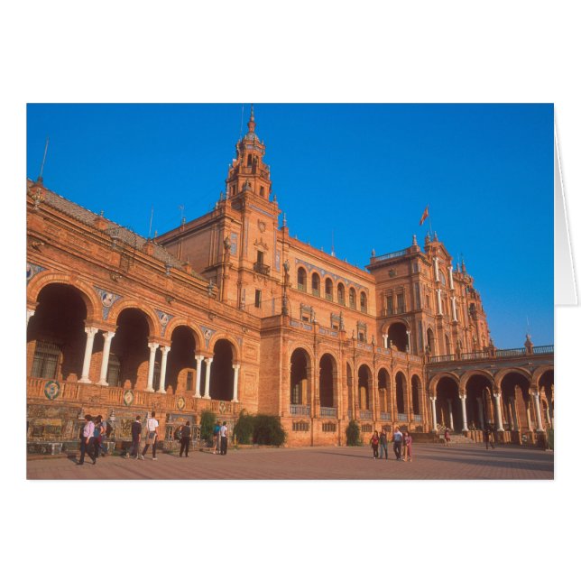 Plaza de Espana i Sevilla, Spanien. Hälsningskort (Framsidan Horizontal)