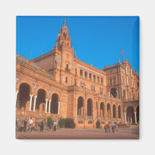 Plaza de Espana i Sevilla, Spanien. Magnet