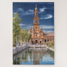Plaza de España i Sevilla, Spanien