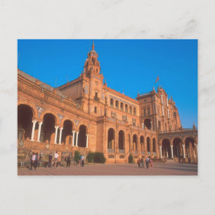 Plaza de Espana i Sevilla, Spanien. Vykort