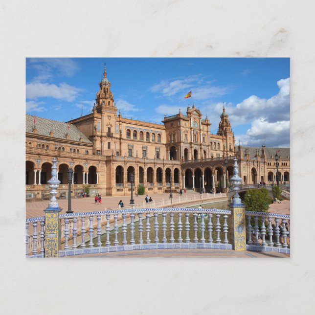 Plaza de Espana i Seville Vykort (Framsida)