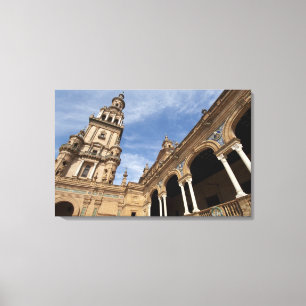 Plaza de Espana, Sevilla, Andalusien, Spanien Canvastryck
