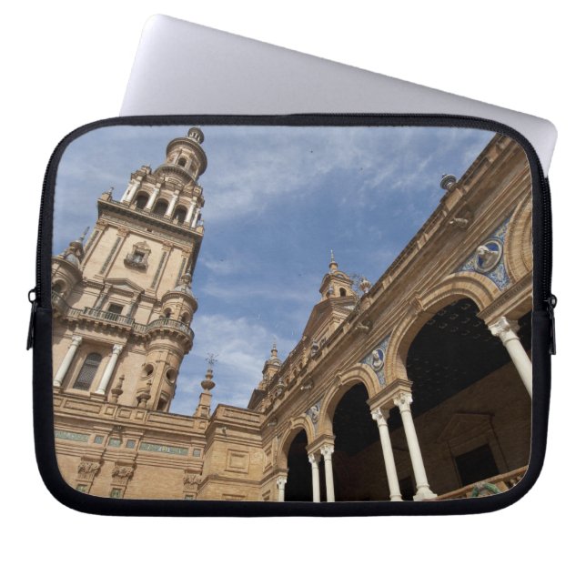 Plaza de Espana, Sevilla, Andalusien, Spanien Laptop Fodral (Framsidan)