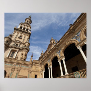Plaza de Espana, Sevilla, Andalusien, Spanien Poster
