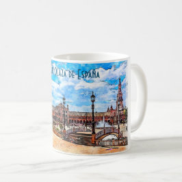 Plaza de España, Sevilla, Spanien Kaffemugg